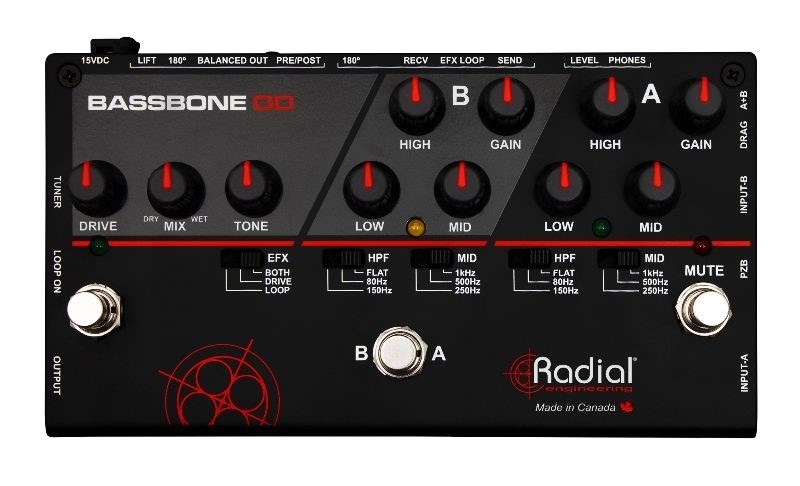 Bassbone OD Bass Preamp - 2 Channel w/Overdrive