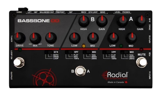 Radial - Bassbone OD Bass Preamp - 2 Channel w/Overdrive