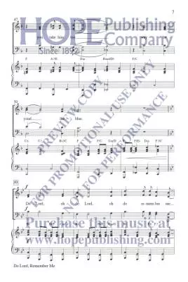 Do Lord, Remember Me - Mcdonald - Choral Octavo - SATB Accompanied