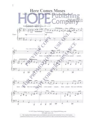 Here Comes Moses - Martin - Choral Octavo - SATB Accompanied