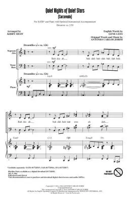 Quiet Nights of Quiet Stars (Corcovado) - Jobim/Shaw - Choral Octavo - SATB Accompanied