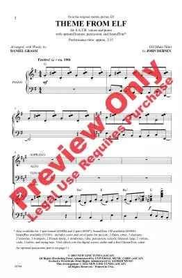 Theme from Elf (from the original motion picture Elf) - Debney/Grassi - Choral Octavo - SATB Accompanied