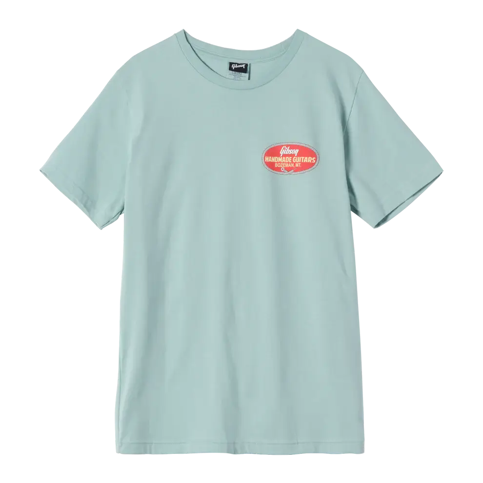 T-shirt Handmade Guitars, sarcelle (grand)