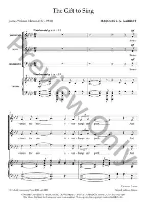 The Gift to Sing - Garrett - Choral Octavo - SABar Accompanied