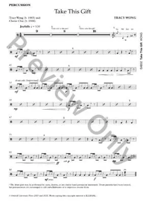 Take this Gift - Wong - Choral Octavo - SAB/Piano/Hand Drum