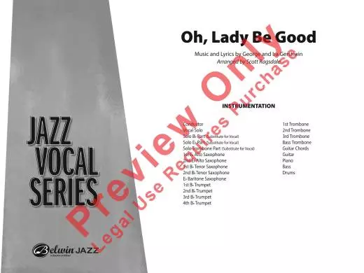 Oh, Lady Be Good - Gershwin/Gershwin/Ragsdale - Jazz Ensemble/Voice - Gr. 3