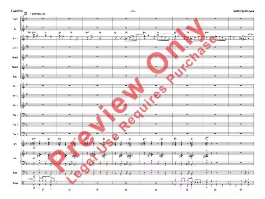 Merry Gentlemen - Nielsen - Jazz Ensemble - Gr. 1.5