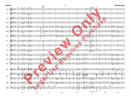 Merry Gentlemen - Nielsen - Jazz Ensemble - Gr. 1.5