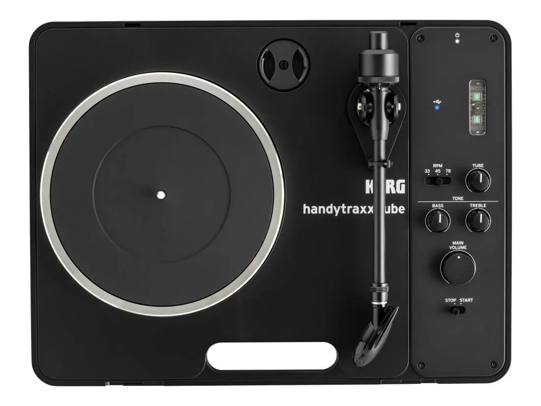 HandyTraxx Tube Portable Record Player with Jico Cartridge