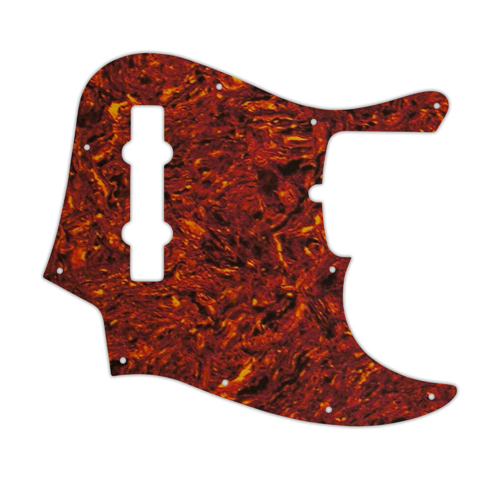 Custom Pickguard for American Made Fender 5-String Jazz Bass - Tortoise Shell