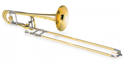 XO Professional Brass - 1236L-T Bb/F Professional Trombone w/Thru-Flo Valve, Yellow Brass Bell