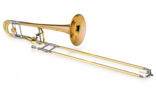 XO Professional Brass - 1236RL-T Bb/F Professional Trombone w/Thru-Flo Valve, Rose Brass Bell