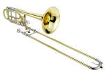 XO Professional Brass - 1240L Bb\/F\/Gb\/D Professional Bass Trombone - Dual Rotor Valves - Yellow Brass Bell