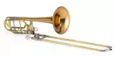 XO Professional Brass - 1240RL Bb\/F\/Gb\/D Professional Bass Trombone w\/Dual Rotor Valves - Rose Brass Bell