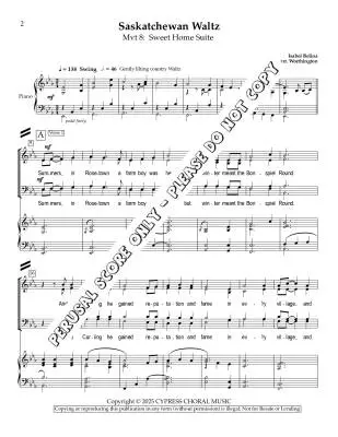 Saskatchewan Waltz - Belina/Worthington - Choral Octavo - SATB Accompanied