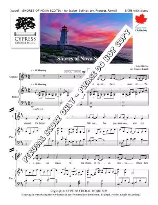Shores of Nova Scotia - Belina/Farrell - Choral Octavo - SATB Accompanied