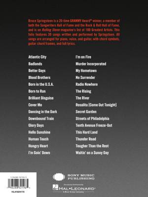 Bruce Springsteen Sheet Music Collection - Springsteen - Piano/Vocal/Guitar - Songbook