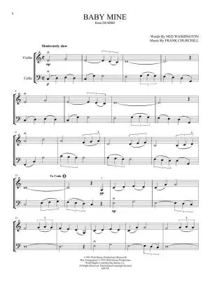 Disney Songs for Violin and Cello Duet - Hynson - Violin/Cello - Book