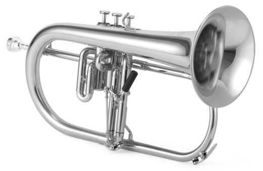 XO Professional Brass - 1646RS Professional Flugelhorn w/Rose Brass Bell - Silver Plated Finish