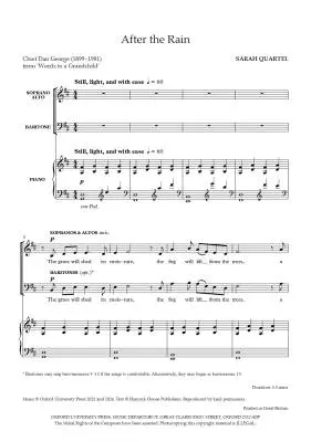 After the Rain - Quartel - Choral Octavo - SAB Accompanied