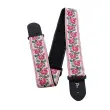 2.5\'\' Jacquard Guitar Strap - Red Roses