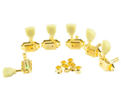 WD Music - 3 Per Side Vintage Style Locking Tuning Machines - Gold Post Lock
