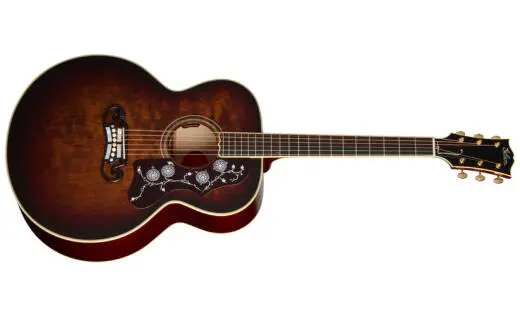 Gibson - SJ-200 Standard Acoustic/Electric Guitar with Hardshell Case - Grizzly Burst