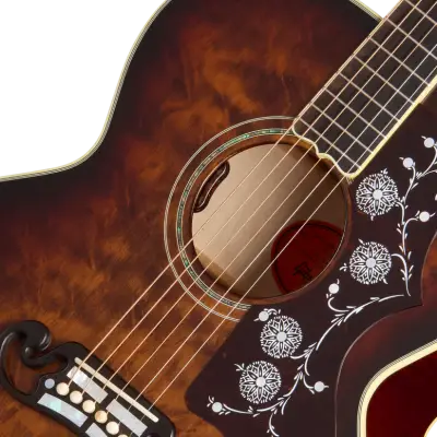 SJ-200 Standard Acoustic/Electric Guitar with Hardshell Case - Grizzly Burst