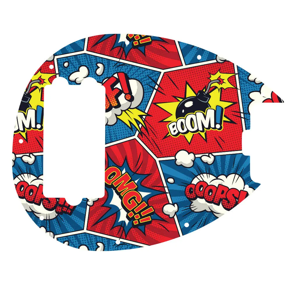 Custom Pickguard for Music Man Sterling 4-H Bass - Comic Book Graphic