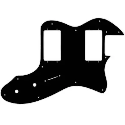 WD Music - Custom Pickguard for Fender 1972-1978 Vintage Telecaster Thinline with Humbuckers - Black Thin