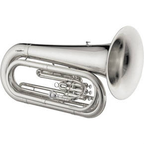 384S - BBb Compact Marching Tuba - Convertible - Silver-plated Finish