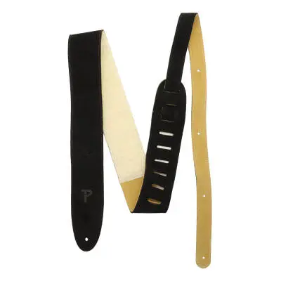 Perris Leathers Ltd - 2.5 Sheepskin Pad Suede Guitar Strap - Black
