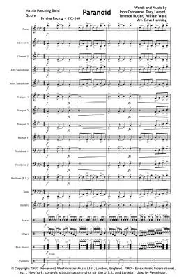 Paranoid - Osbourne/Sabbath/Henning - Marching Band