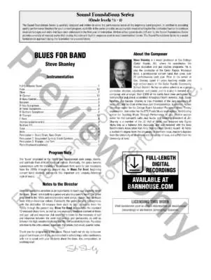 Blues for Band - Shanley - Concert Band - Gr. 0.5
