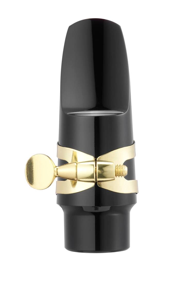 Soprano Saxophone Mouthpiece with Cap and Gold Ligature