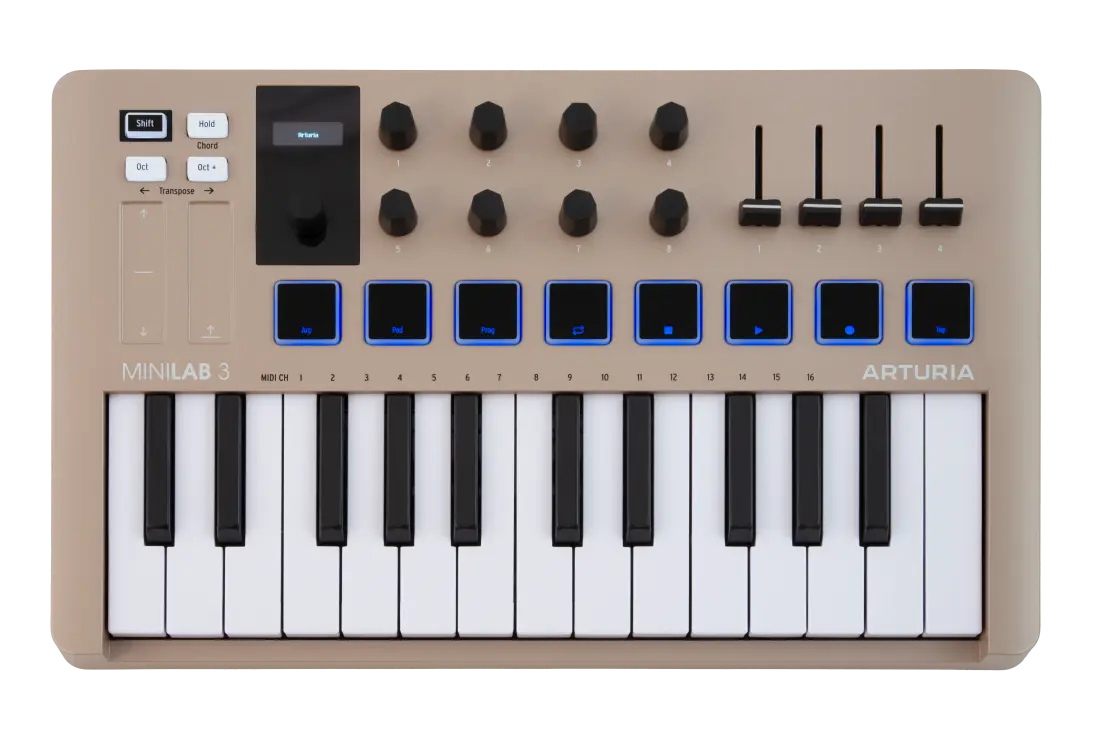 MiniLab 3  25-Key MIDI Controller w/Software - Champagne