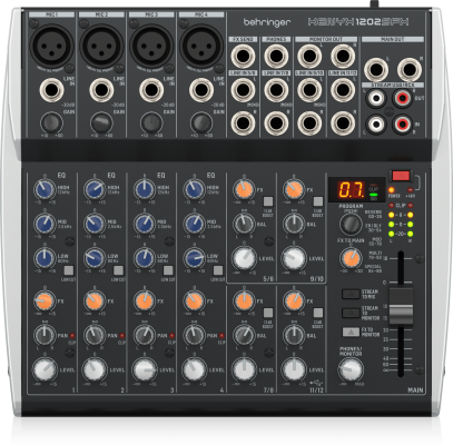 Behringer Xenyx 1202SFX Premium Analog 12-Input Mixer With USB
