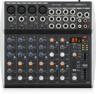 Behringer - Xenyx 1202SFX Premium Analog 12-Input Mixer with USB Streaming Interface