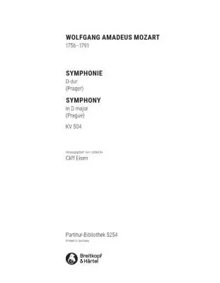 Symphony No.38 in D Major K.504 - Mozart/Eisen - Book - Full Score