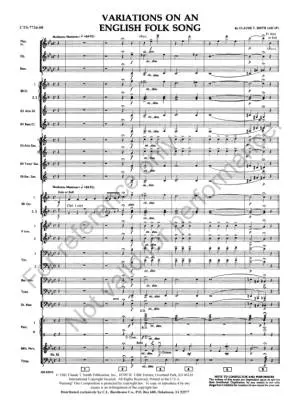 Variations on an English Folk Song - Smith - Concert Band - Gr. 2.5