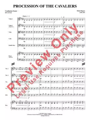 Procession of the Cavaliers - Rogers - String Orchestra - Gr. 1.5