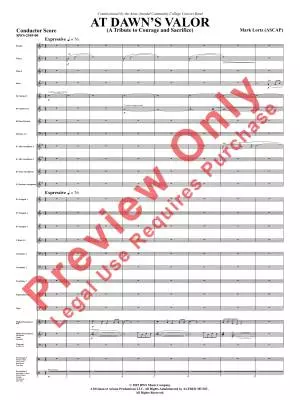 At Dawn\'s Valor (A Tribute to Courage and Sacrifice) - Lortz - Concert Band - Gr. 3.5