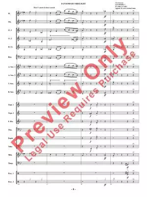 Fantoms By Firelight (for Narrator and Band) - Shaffer - Concert Band - Gr. 2