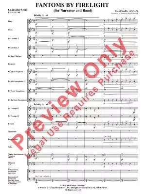 Fantoms By Firelight (for Narrator and Band) - Shaffer - Concert Band - Gr. 2
