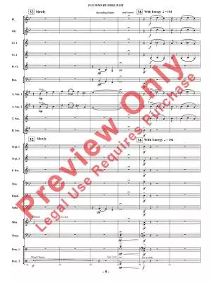 Fantoms By Firelight (for Narrator and Band) - Shaffer - Concert Band - Gr. 2