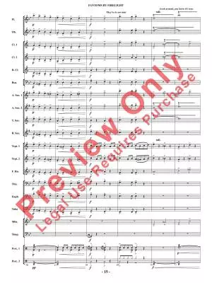 Fantoms By Firelight (for Narrator and Band) - Shaffer - Concert Band - Gr. 2