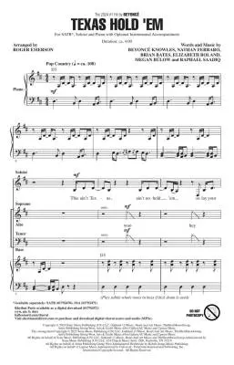 Texas Hold \'Em - Beyonce/Emerson - Choral Octavo - SATB Accompanied