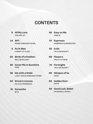 Popular Sheet Music of the 2020s: 30 Hit Songs - Easy Piano - Book