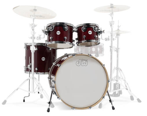 Drum Workshop - Design Series 4-Piece Shell Pack (22,10,12,16) - Cherry Stain