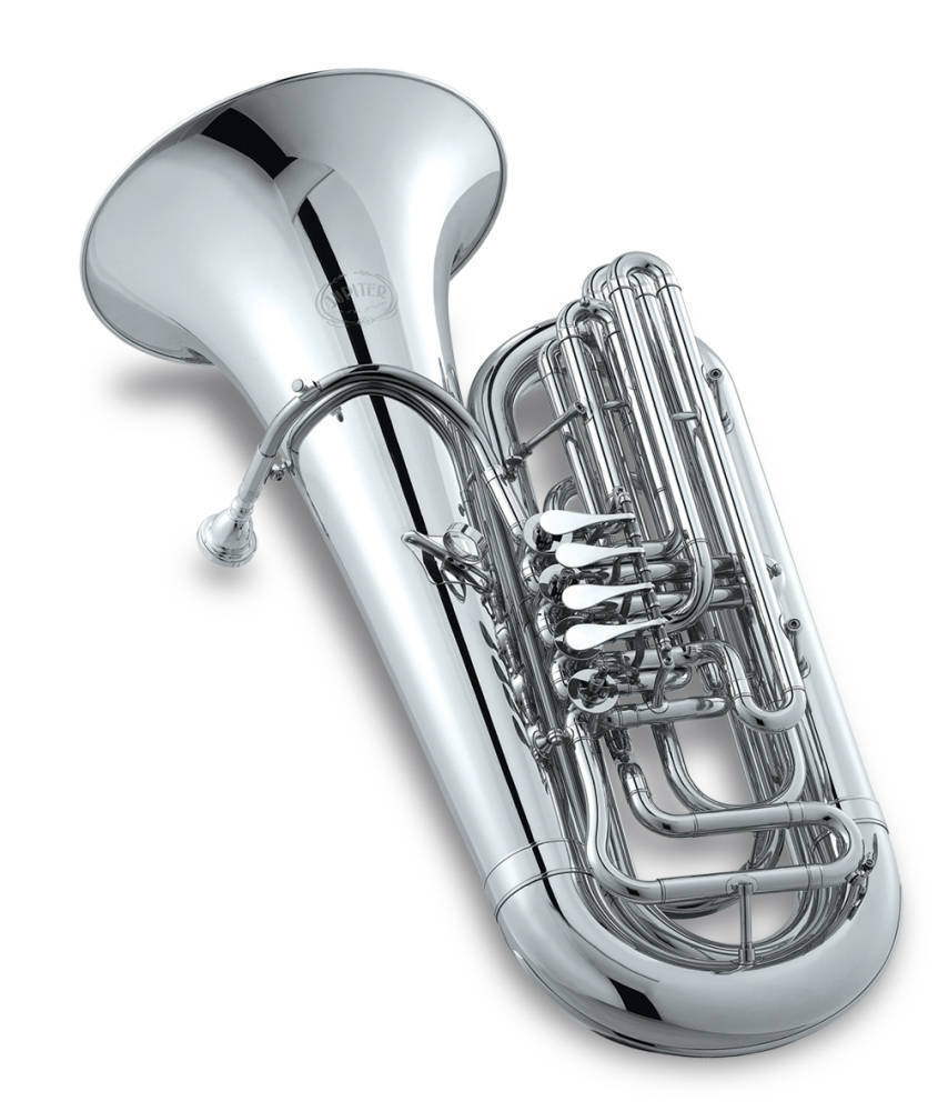 780S - 3/4 Size BBb Tuba - 4 Rotary Valves - Silver-Plated Finish